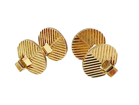 Birks Art Deco 14K Gold Flip-Up Cufflinks