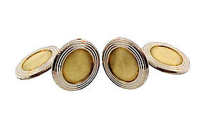 Art Deco German Gilt Silver Cufflinks