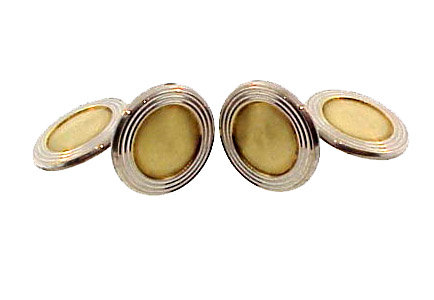 Art Deco German Gilt Silver Cufflinks