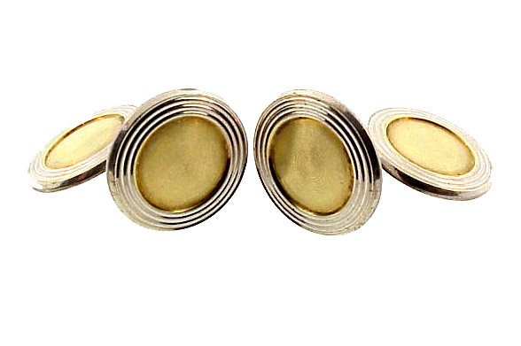 Art Deco German Gilt Silver Cufflinks