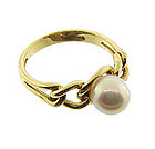 Tiffany & Co. 18K Gold & Pearl Ring