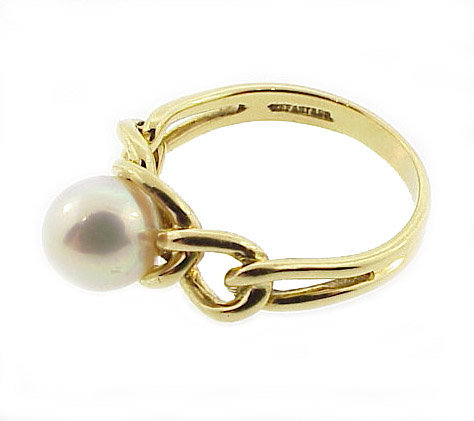 Tiffany &amp; Co. 18K Gold &amp; Pearl Ring