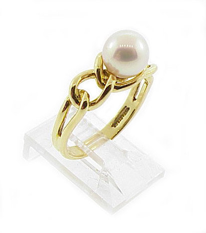 Tiffany &amp; Co. 18K Gold &amp; Pearl Ring