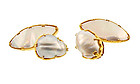 18K Gold, Baroque Pearl & Mother-of-Pearl Cufflinks