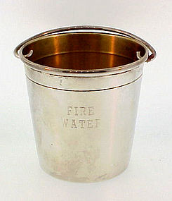 Vintage Sterling Silver “Fire Water” Fire Bucket Jigger