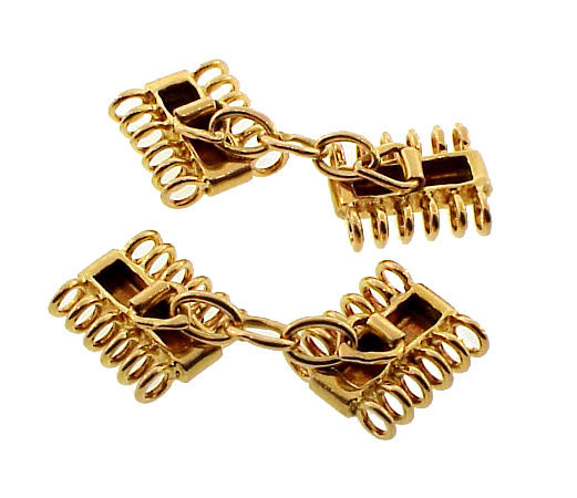 French Retro 18K Yellow Gold Cufflinks