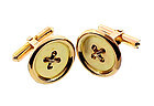 Vintage 14K Yellow Gold Button Cufflinks