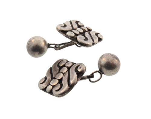 Early Mexican Silver Cufflinks