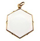 Victorian French 18K Yellow Gold & Crystal Photo Locket