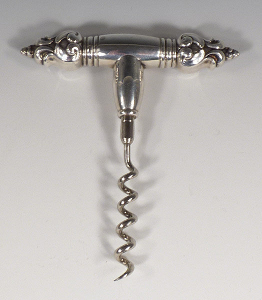 Art Deco International Sterling Silver Corkscrew