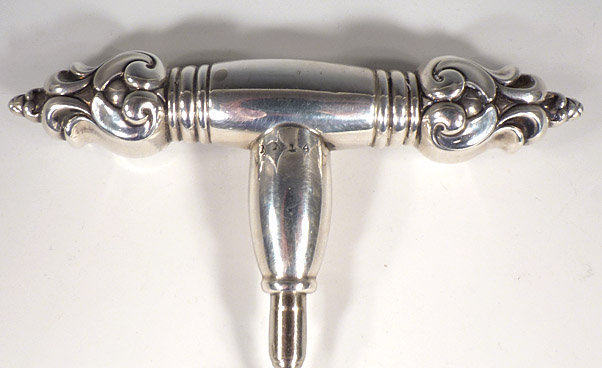 Art Deco International Sterling Silver Corkscrew