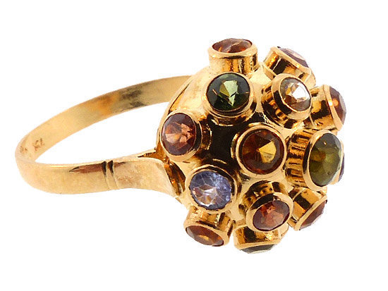H Stern 18K Gold Multi-Stone Sputnik Ring