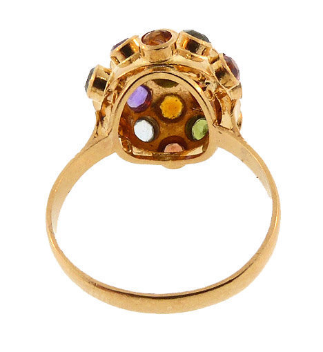 H Stern 18K Gold Multi-Stone Sputnik Ring