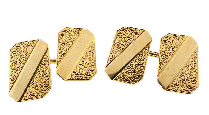 Carter, Gough &amp; Howe Victorian 14K Gold Cufflinks