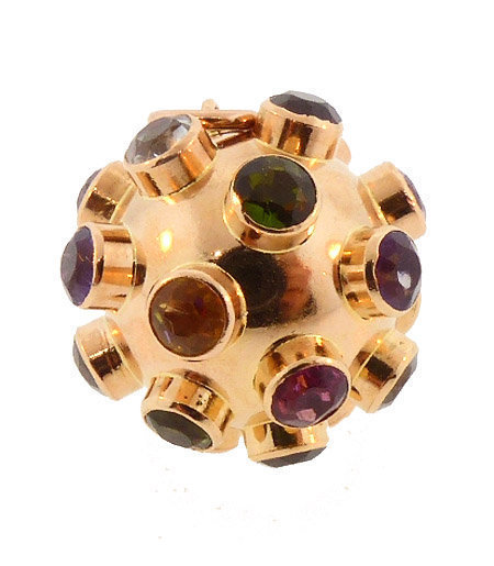 H Stern 18K Gold Multi-Stone Sputnik Charm/Pendant