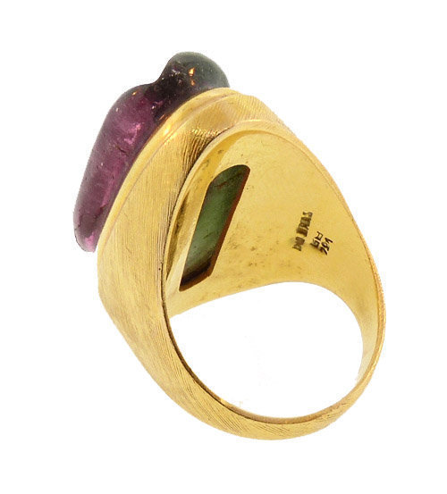 Burle Marx 18K Gold Watermelon Tourmaline Ring