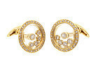 18K Gold & Diamond HAPPY DIAMOND Style Cufflinks