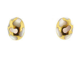 Angela Cummings 18K Gold Mother-of-Pearl Earrings