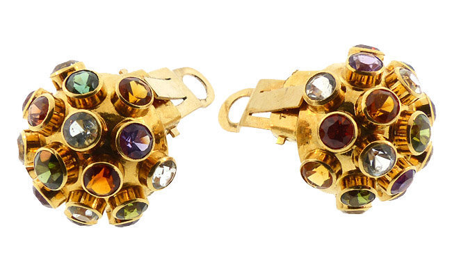 H Stern 18K Gold &amp; Gemstone Sputnik Earrings