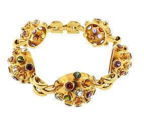 H Stern 18K Gold & Gemstone Sputnik Bracelet