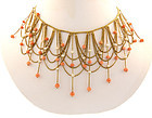 Victorian Pallotti Venetian 18K Gold Pearl Coral Festoon Necklace