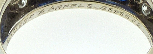 Van Cleef  &amp; Arpels 18K White Gold, Diamond &amp; Sapphire Ring