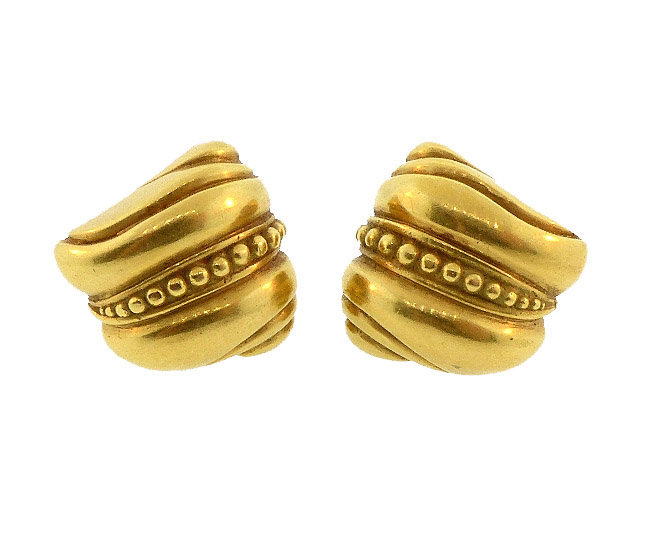 Kieselstein-Cord 18K Gold “Caviar” Earrings
