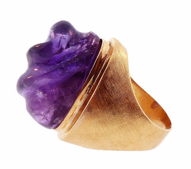 Burle Marx 18K Gold Amethyst Ring
