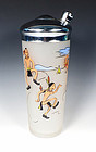 Vintage Federal Glass Company Dancing Indian Glass Cocktail Shaker