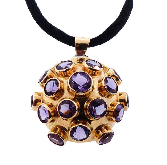 H Stern 18K Gold &amp; Amethyst Sputnik Pendant