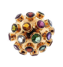 H Stern 18K Gold Multi-Gemstone Sputnik Ring