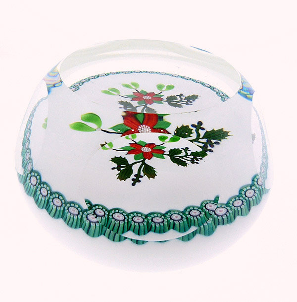 Perthshire 1996 Christmas Bouquet Glass Paperweight