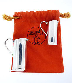 2-pc Hermes Sterling Silver Jigger Set