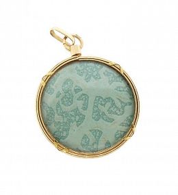 French Louis XVI Style 18K Gold & Crystal Porte-Photo Locket