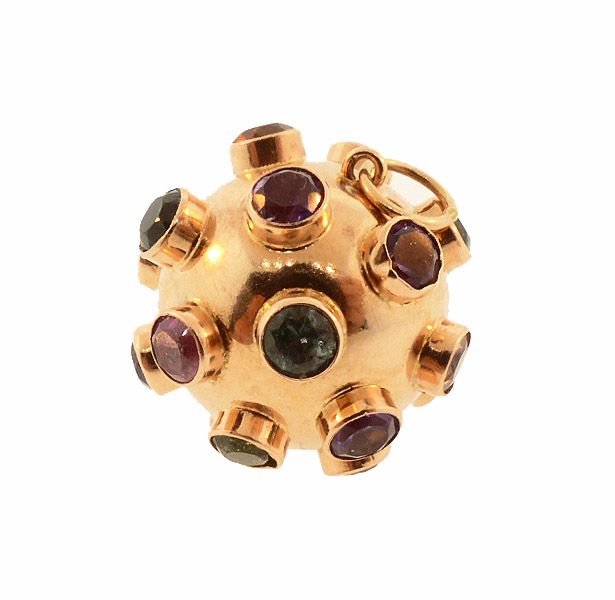 H Stern 18K Gold Multi-Gemstone Sputnik Charm Pendant