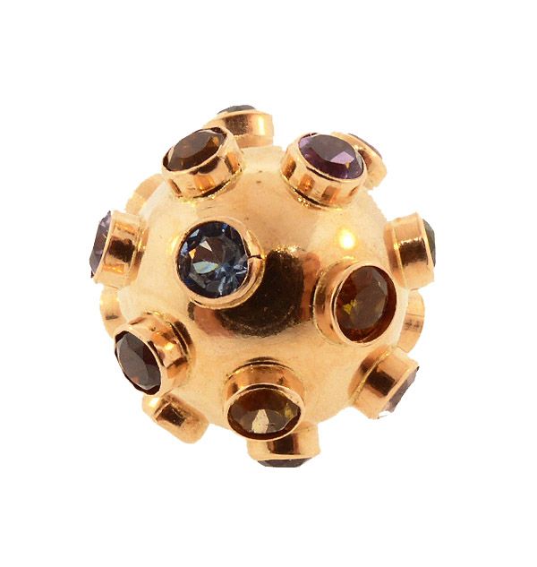 H Stern 18K Gold Multi-Gemstone Sputnik Charm Pendant