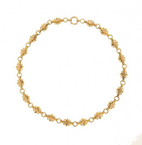 Victorian 14K Yellow Gold Fancy Link Chain Necklace