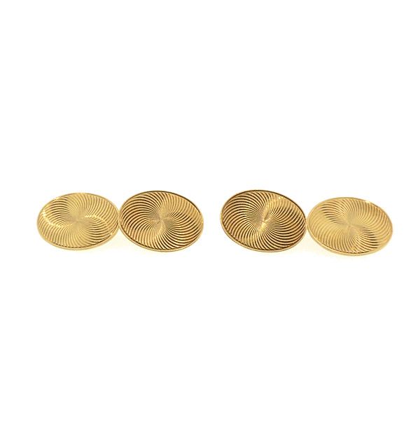 Edwardian Carrington 14K Yellow Gold Double-Sided Cufflinks