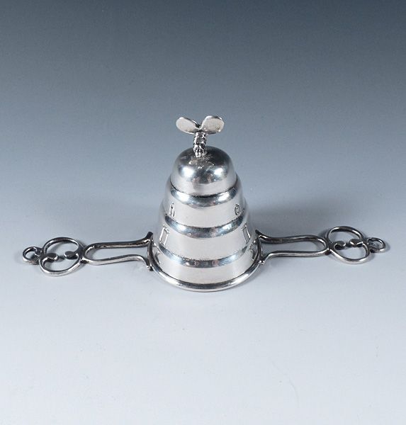 Sterling Silver Beehive Figural Rollover Jigger
