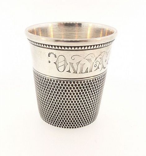 Art Deco Sterling Silver Figural Thimble Jigger