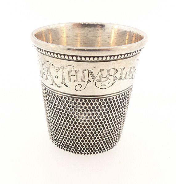 Art Deco Sterling Silver Figural Thimble Jigger