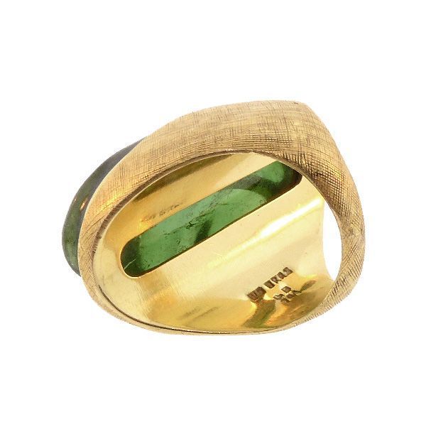 Haroldo Burle Marx 18K Gold &amp; Green Tourmaline Forma Livre Ring