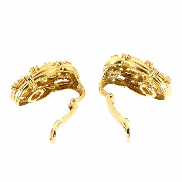 TIFFANY SIGNATURE SERIES 18K Yellow Gold &amp; Diamond Earrings
