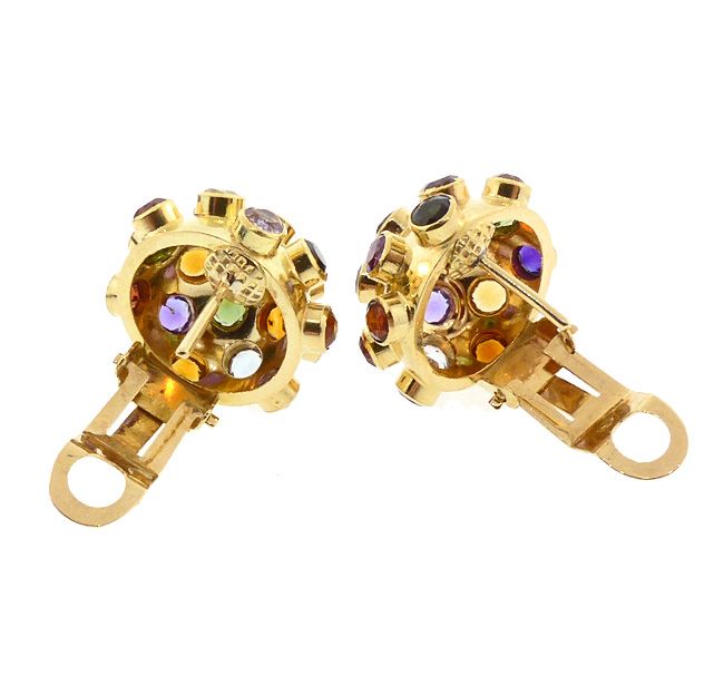 H Stern 18K Gold &amp; Multi-Gemstone Sputnik Earrings