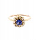 18K Gold Color-Change Sapphire & Pearl Stick Pin Conversion Ring