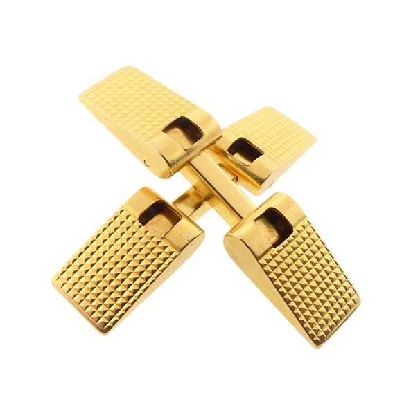 French Art Deco 18K Gold Snaffle Cufflinks