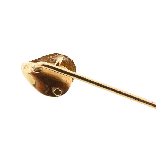 Victorian 14K Gold &amp; Pearl Oyster Stick Pin