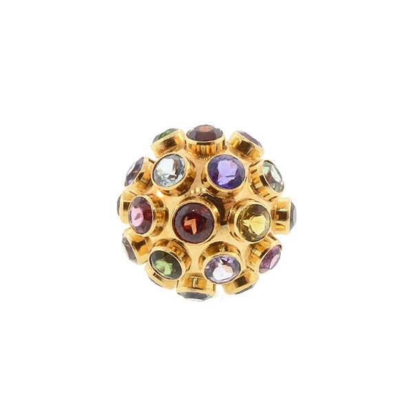 H Stern 18K Gold Multicolored Gemstone Sputnik Ring
