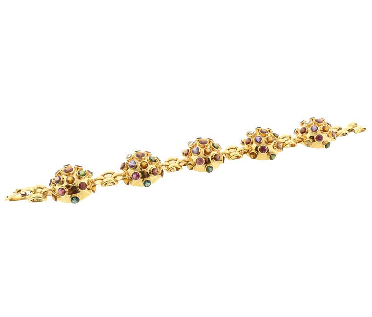 H Stern 18K Gold &amp; Multicolored Gemstone Sputnik Bracelet