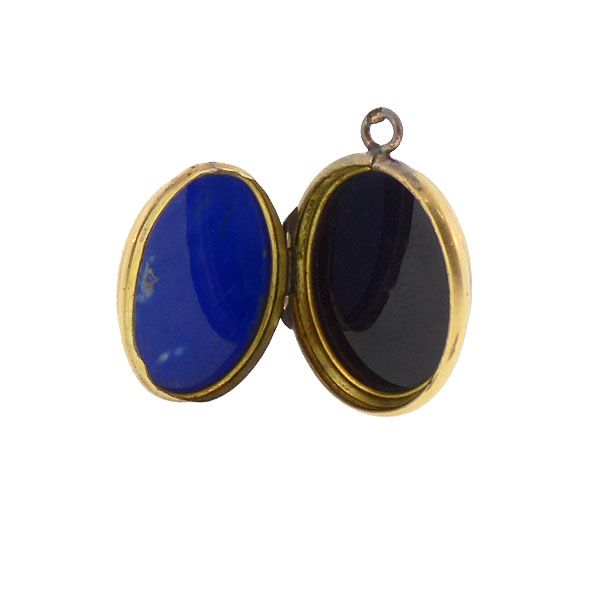French Victorian Gold Filled &amp; Overlay Glass Locket